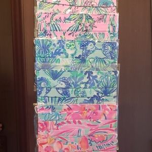 Lot of 6 Lilly Pulitzer Fabric Face Masks
